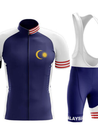 Купить 2022 Team Malaysia Interesting Summer Cycling Short Sleeve Jersey And Bib Shorts Kit