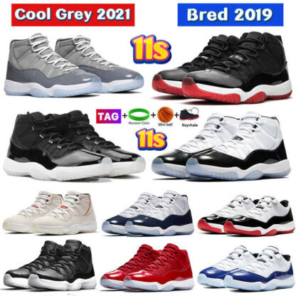 Купить High Cool Grey 11s 11 basketball shoes low Bred concord 45 Legend blue Bright Citrus Mens Designer Sneakers 25th Anniversary space jam