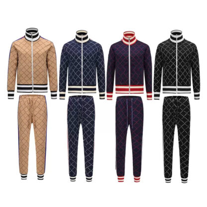 Купить Sale Mens Tracksuit Two Pieces Sets Jackets Hoodie Pants With Letters Fashion Spring Autumn Outwear Sports Set Tracksuits Jacket Tops Suits Man Jogger Tracksuites