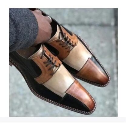 Купить Men Pu Leather Shoes Low Heel Lace Up Patchwork Comfortable Casual Dress Brogue Spring Vintage Classic Male Casual NE039