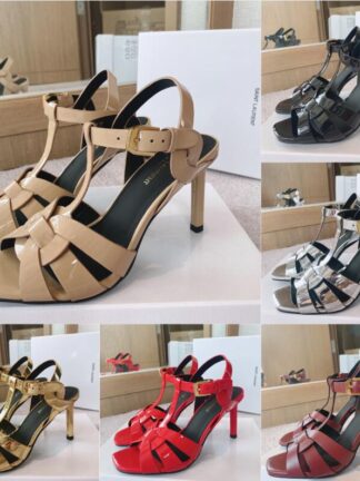 Купить Designer Women Sandals Calfskin Leather Flat Slides Flip Flops Fashion Intertwining Straps Italy High Heels Summer Outdoor Shoes Patent leather Sandals