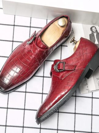 Купить Men Loafers Shoes Handmade Pu Leather Fashion Comfortable Buckle Formal Casual Slip-on New Style Shallow HC894