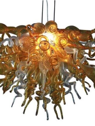 Купить Pendant Lamps 100% Mouth Blown Borosilicate Murano Glass Art Chandeliers Pendant-Light Amazing Chandelier Hanging Lamp Shades