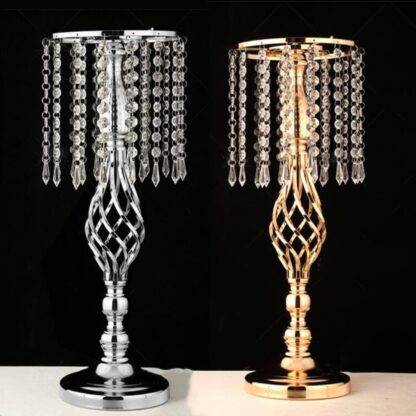 Купить Exquisite Flower Vase Twist Shape Stand Golden/ Silver Wedding/ Table Centerpiece 52 CM Tall Road Lead Home Decor