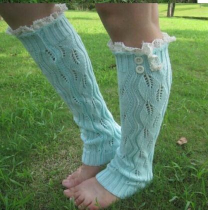 Купить 2015 Button leg warmers Knit Lace shark tank Legwarmers Boot Cuffs lace trim gaiters Boot Socks Crochet 7 colors #3719