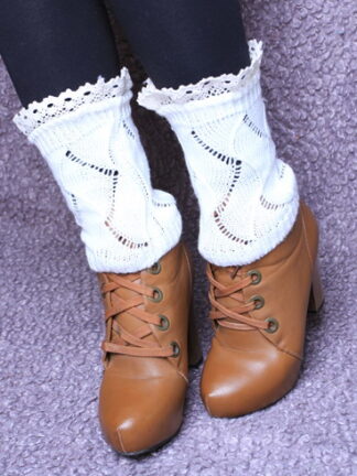 Купить New Lace Crochet Knit Leg Warmers Boot Cuffs Toppers Boot Socks 23pairs/lot #3913