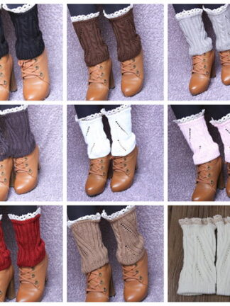 Купить New Lace twist Crochet Knit Leg Warmers Boot Cuffs Toppers Boot Socks 23pairs/lot #3911