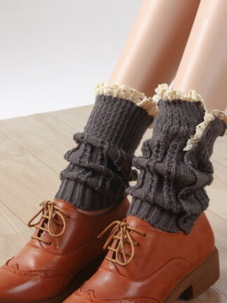 Купить 2016 button down Lace Boot Cuffs knit boot topper lace trim faux legwarmers - lace cuff - shark tank leg warmers 4 colors 12 pairs/lot#3993