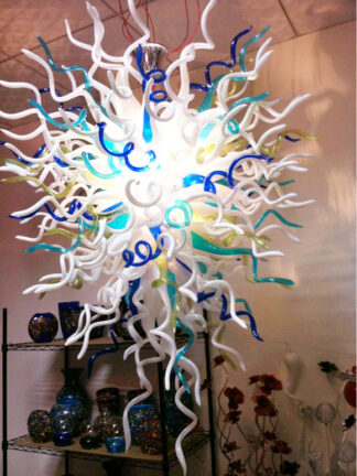 Купить Pendant Lamps 100% Mouth Blown Borosilicate Murano Glass Chandeliers Pendant-Light Art Elegant Indoor Retro Chinese Chandelier