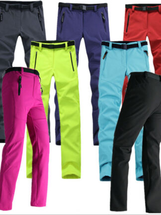 Купить Women Thick Warm Fleece Softshell Pants Fishing Camping Hiking Skiing Trousers Waterproof Windproof 2016 New