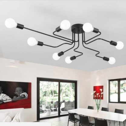 Купить Vintage Ceiling Light Iron Multiple Rod Creative Retro Personality Luminaria Industrial Led Pendant Lamps Home Lighting Fixture Ceiling Lamp
