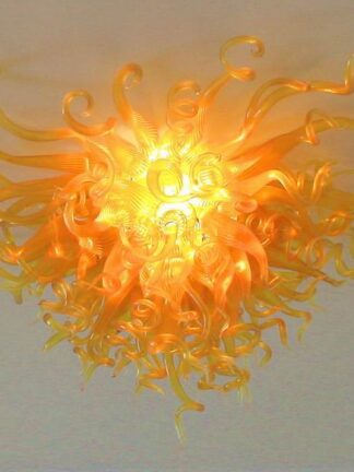 Купить Orange Glass Ceiling Light Modern Art Chandeliers Ceiling-Light for Indoor Lighting Home Decoration