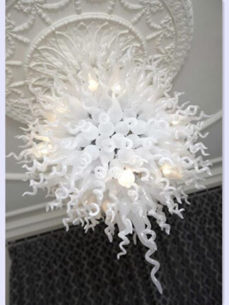Купить white beige wedding table centerpiece lighting glass chandeliers murano glass lightling LED bulbs light made in china