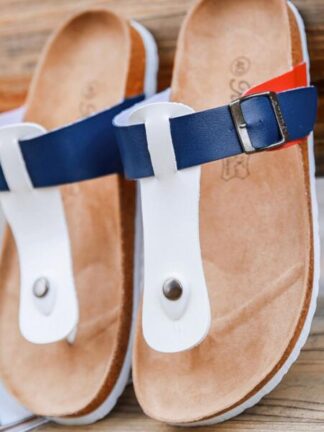 Купить Unisex Flip Flops Summer Soft Foam Cork Sandals Fashion Antiskid Slippers Couple Beach Shoes PU Leather Slippers Zapatos Mujer Hombre G31