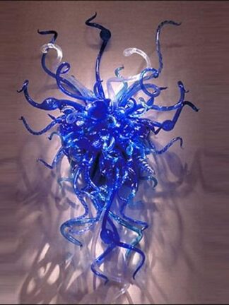 Купить Custom Luxury Blue Lamp Lights Christmas Hotel Home Arts Decoration Modern Style Hand Blown Glass Wall Lamps