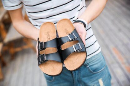 Купить Wholesale-Fashion Hot Sale Lovers Casual Sandals cork slippers Summer Slides Man Woman beach slippers flip slip-resistant trend of Sandals
