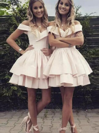 Купить 2019 Stunning Short Pale Pink Homecoming Dresses A Line Juniors Sweet 15 Graduation Cocktail Gowns Plus Size Custom Made Bridesmaid Dress