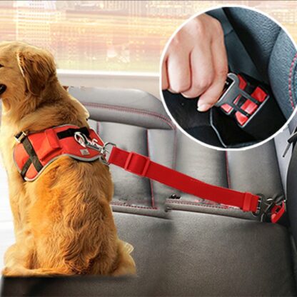 Купить Adjustable Pet Dog Safety Seat Belt Nylon Pets Puppy Seat Lead Leash Dog Harness Vehicle Seatbelt Pet Supplies Travel Clip