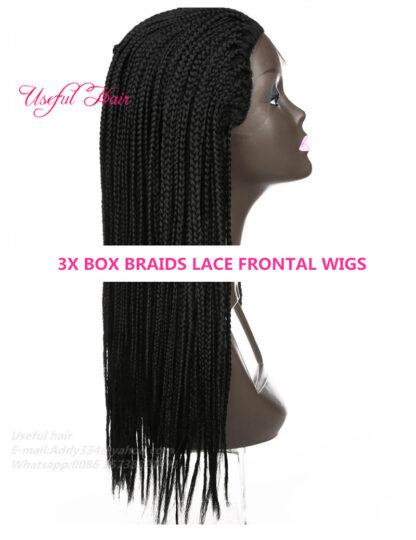 Купить SYNTHETIC LACE FRONT WIG High Density Lace Front Wigs Box Synthetic braided wigs for black women Thick Full Hand Twist Micro Twist Wigs