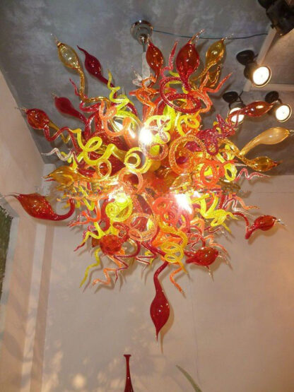 Купить Lamp Design Art Flower Lamps Style Blown Lighting Chandeliers Unique LED Murano Glass Chandelier Light Fixture