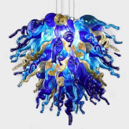 Купить Pendant Lamps AC 110v/240v Hanging Chandeliers Lighting LED Lights Source Hand Blown Glass Pendant-Light Home Lamp Antique Crystal Chandelier