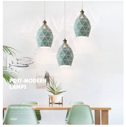 Купить Nordic loft Retro Cafe Bar Iron Etching Lampshade Lamp Single Head Restaurant Industrial Pendant Lights