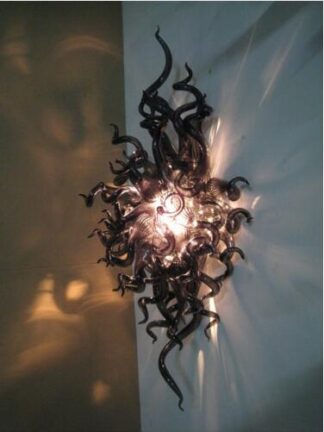 Купить Classic Black Arts Lamp 100% Handmade Murano Glass Lamps for Bedroom Living Room LED Wall Sconce Lighting