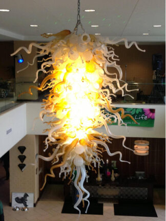 Купить Lamps Contemporary Art Lighting 110/220v AC Led Splendid Blown Glass Chandelier for Hotel Foyer Decoration