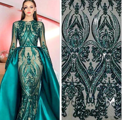 Купить Luxury Long Sleeves Mermaid Evening Dress with Detachable Train Jewel Illusion Appliques Sequins Fashion Formal Party Gow