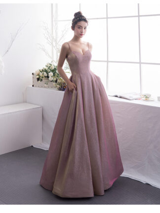 Купить 2022 Women's Gradient Evening Dresses Sequin V Neck Contrast Color Party Gown formal prom robes de soirée