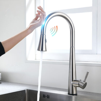 Купить Stainless Steel Kitchen Faucets torneira para cozinha de parede Crane For Kitchen Water Filter Tap Three Ways Sink Mixer Touchless