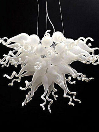 Купить Lamp Small Handmade Blown Chandeliers Modern White Pendant Lamps Italy Design Customize Glass Hanging LED Chandelier Lighting