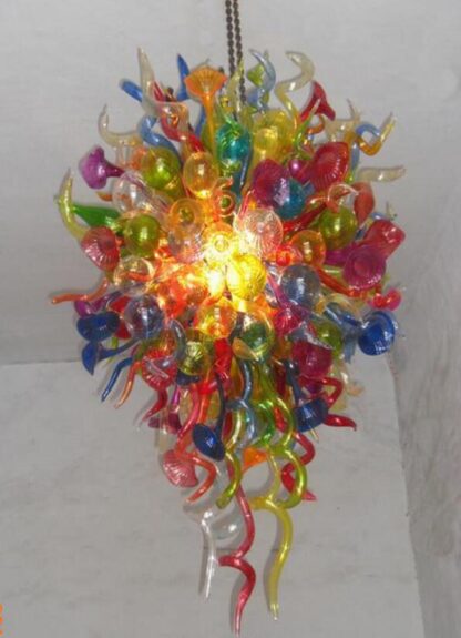 Купить China Murano Chandelier Light Colorful Flower Art Decor Hand Blown Glass Modern Chandeliers Lighting with LED Bulbs