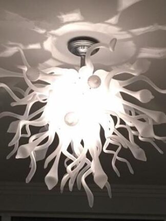 Купить Lamps Modern Style Blown Glass Chandelier Lighting Ceiling Chandeliers Frosted White Color for Bed room