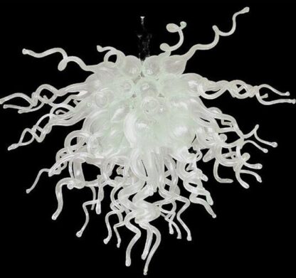 Купить Wholesale Art White Murano Glass Chandelier Lighting Living Room Decoration LED Bulbs Custom Made Hand Blown Glass Chandelier Pendant Light