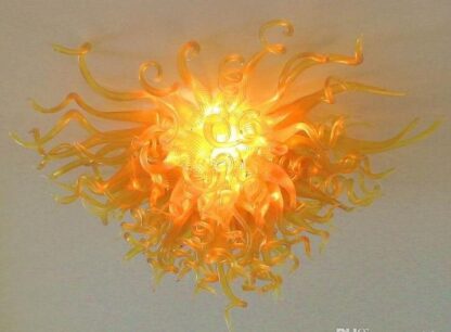 Купить Lamps Golden Ceiling Lights Living Dining Room Art Decoration 100% Hand Blown Glass Ceiling-Lights Fixture