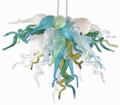 Купить Wholesale Small Chandeliers Lamp Lighting Indoor Multi Color Hanging Pendant Lamps Art Decorative Hand Blown Glass Crystal Chandelier