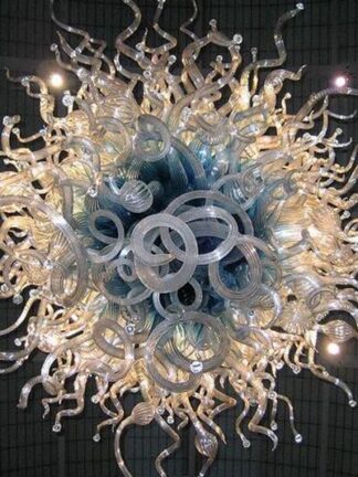 Купить Modern Led Pendant Lights Home Hotel Decorative Chandeliers Lamps Faded Gradually Hand Blown Glass Chandelier Lighting for Art Decoration