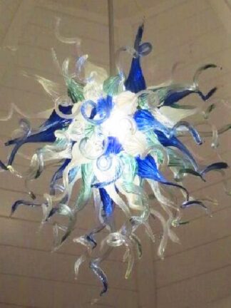 Купить Contemporary Hand Made Lamps Chandeliers Lighting for House Art Decoration Cobalt Blue White Green Color Chandelier
