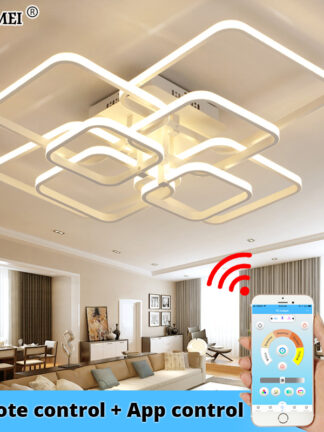 Купить Modern Led Chandelier With Remote Control Acrylic Lights For Living Room Bedroom Home Chandelier Ceiling Fixtures Free Shipping