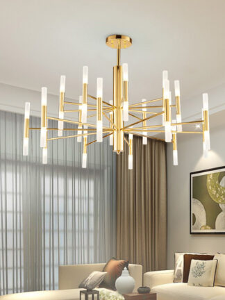 Купить Modern Fashion Designer Black Gold Led Ceiling Art Deco Suspended Chandelier Light Lamp for Kitchen Living Room Loft Bedroom