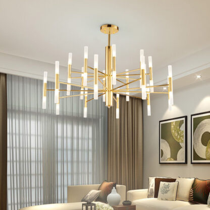 Купить Modern Fashion Designer Black Gold Led Ceiling Art Deco Suspended Chandelier Light Lamp for Kitchen Living Room Loft Bedroom