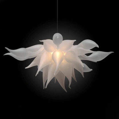 Купить Frosted Pendant Lamps White Blown Glass Chandelier Lights Italian Modern Ceiling Light LED Bulbs Chandeliers Pendant-Lights for Living Room