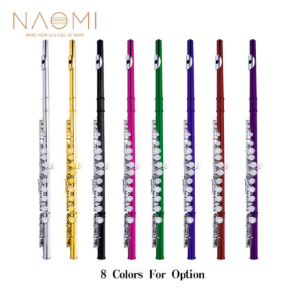 Купить NAOMI Closed 16 Hole Flute C Key Concert Flutes Cupronickel Silver Plated Flute