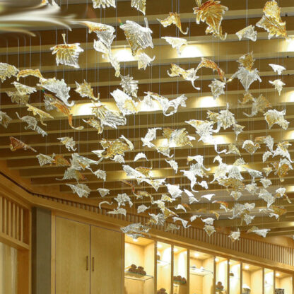 Купить Murano Glass Leaf Chandelier Lamps Glass Art High Ceiling Light Large Lobby Hotel Elegant Decorate Home Lignting Crystal Chandelier