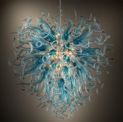 Купить Lamps Modern Chandeliers Lighting Aqua Gery Color 100% Hand Blown Glass Art Chandelier for Home Decoration