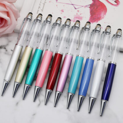 Купить Big Size DIY Empty Barrel Ballpoint Pen Silver Part Gold Part Novel Stationery Back to School Gift WJ096