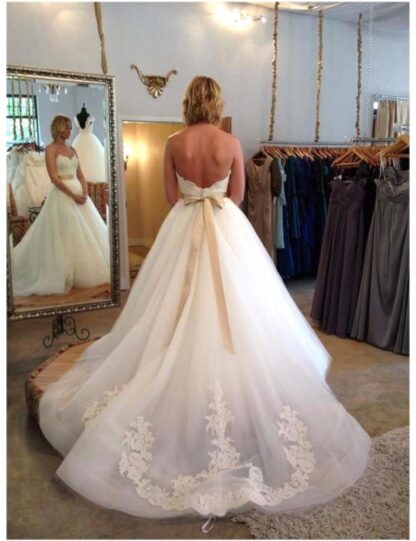 Купить Charmi Gowns ng Vintage Sweetheart Wedding Dresses A Line Lace backless Bridal Bride Sashes gown vestido de noiva longo