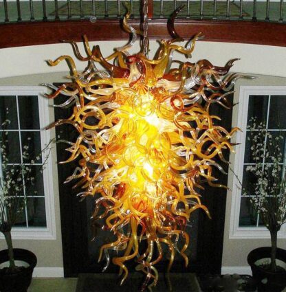 Купить Lamps Special Retro Flush Mount Ceiling Lights Handmade Blown-Glass Art Chandelier for Home Decoration LED Bulbs