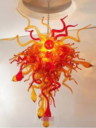 Купить American Rustic Style Art Blown Glass Hanging Chandelier Lamp with LED Light Source for Casino/Bar/Ktv/Church/Hotel and Home Decoration